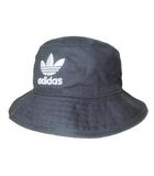 アディダスオリジナルス adidas originals 美品 バケットハット BK7345 帽子 トレフォイルロゴ 刺繡 57-60cm フリーサイズ 黒 ブラック ユニセックス X