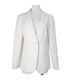 ドゥクラッセ DoCLASSE THE CLASSE ザ クラス タグ付き テーラード ジャケット 30456 シングル 1B 総裏地 7 S相当 白 ホワイト /X