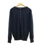 ピーエスポールスミス PS Paul Smith ハーフボタン ウール ニット プルオーバー セーター M ネイビー