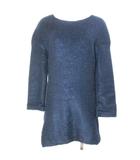 ジョセフ JOSEPH ニットワンピース ひざ丈 長袖 モヘヤ M 紺 ネイビー /X