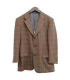 ブルックスブラザーズ BROOKS BROTHERS ウール カシミヤ チェック シングル 3B ジャケット テーラード ブレザー 40 ブラウン系