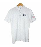 フィラ FILA GOLF ポロシャツ ドット柄 半袖シャツ ゴルフウェア アップリケ ロゴ刺繡 M 白 ホワイト /X