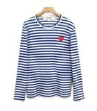 プレイコムデギャルソン PLAY COMME des GARCONS AZ-T164 AD2013 ボーダー ロングスリーブ カットソー Tシャツ S ブルー