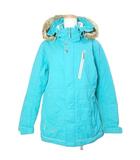 デサント DESCENTE スキーウエア ジャケット 中綿 フード付き エコファー ジップアップ ロゴ刺繡 L ブルー系 /X