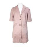 スナイデル SNIDEL 22SS セットアップ ハーフスリーブリネンジャケット SWFJ222024 SWFP222119 ハイウエストリネンショートパンツ ONESIZE 0 S相当 ピンク /X