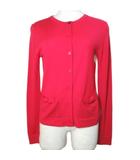 ポールスミス ブラック レーベル Paul Smith BLACK LABEL ニット カーディガン 長袖 ウール リボンポケット クルーネック M マゼンタ /X