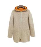 ピーエスポールスミス PS Paul Smith リバーシブル ニット フーディー ジャケット パーカー M ベージュ イエロー