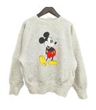  ヴィンテージ フロリダ ディズニーワールド ミッキー スウェット シャツ トレーナー Velvasheenボディ USA製 L 杢グレー