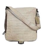 ADMJ アクセソワ Accessoires De Mademoiselle ショルダーバッグ 斜め掛け クロコ型押し レザー ベージュ