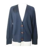 バナナリパブリック BANANA REPUBLIC タグ付き 21AW ニット カーディガン 長袖 メリノウール Vネック M 紺 ネイビー /X