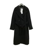 マックスマーラ ウィークエンドライン MAX MARA WEEKEND LINE 15-01-60123 ウール ロング コート ダブルブレスト チェスター 44 ブラック