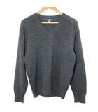  TOMBOW トンボ VARSITYMATE スクールセーター ニット 長袖 ウール 厚手 Vネック 子供服 男女兼用 L グレー /X