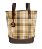バーバリーズ Burberrys ノバチェック トートバッグ キャンバス レザー 美品 ベージュ ブラウン