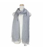アルテア Altea オーロラ ストール 大判 スタッズ フリンジ 薄手 レーヨン ウール グレー /X