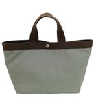 エルベシャプリエ Herve Chapelier 704C コーデュラ スクエア トート B5サイズ M ムース × モカ ハンドバッグ トートバッグ