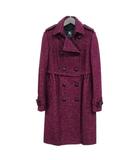 ウール トレンチコート 38 ボルドー系 美品