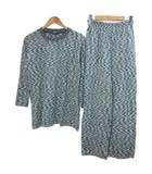 ミッソーニ MISSONI INTIMO 美品 セットアップ ルームウェア 7分袖 プルオーバー ロングパンツ ウエストゴム M L ネイビー系 /X