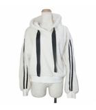 セシルマクビー CECIL McBEE ボアパーカー プルオーバー 長袖 ライン M 白 黒 /X