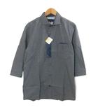 ジョセフアブード JOSEPH ABBOUD COLLECTION タグ付き シャツ 7分袖 チェック ホリゾンタルカラー L ネイビー ホワイト /X