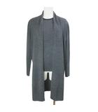 23区 オンワード樫山 23AW アンサンブルニット サスティナブルウール カーディガン 長袖 半袖バイカラープルオーバー ウォッシャブル 38 M相当 グレー ブラック /X