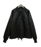 ディーゼル DIESEL ロゴ刺繍 コーチジャケット ブルゾン キルティング 中綿 L ブラック