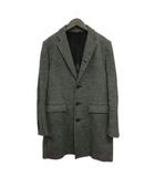 ジョセフオム JOSEPH HOMME 千鳥格子 チェスターコート 46 チャコール系