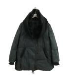 エルマノシェルビーノ ERMANNO SCERVINO ダウンジャケット ダウンコート リアルファー付 40 ブラック