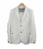 インターメッツォ INTERMEZZO リネンジャケット テーラードジャケット シングル ワンポイント刺繡 M ベージュ /X