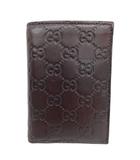 グッチ GUCCI 146227 グッチシマ ウォレット 2つ折り 財布 レザー 茶 ブラウン