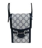 グッチ GUCCI 625615 ホースビット 1955 GGスプリーム ミニ ショルダーバッグ 美品 ダークネイビー系