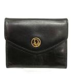 クリスチャンディオール Christian Dior ヴィンテージ レザー コインケース 小銭入れ コンパクトウォレット ブラック