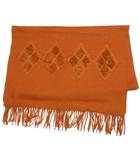 ジバンシィ GIVENCHY FOULARDS カシミヤマフラー ストール レッキスラビット ビーズ ムーンバット フリンジ オレンジ /X