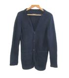 カスタムカルチャー CUSTOM CULTURE DRESSEDPUNK ニットジャケット コットンリネン キーネック 2 M相当 紺 ネイビー /X