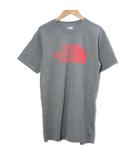 ザノースフェイス THE NORTH FACE タグ付き Tシャツ カットソー ハーフドームロゴ プリント 半袖 アウトドアウェア スリムフィット クルーネック S グレー レッド /X
