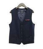 ドット柄 ジレ ベスト 美品 M ネイビー