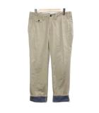 パンツ ストレッチ 裾ドット S ベージュ /X