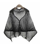 エーポック A-POC イッセイミヤケ IM41AD217 メッシュ 3WAY ポンチョ ケープ ショール ストール ブラック