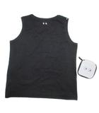 ユニクロ UNIQLO アニヤハインドマーチ 25年 タグ付き ノースリーブT ミニスクエアポーチ 2点セット カットソー 刺繡 L ブラック ホワイト /X