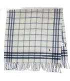 ラルフローレン RALPH LAUREN ブランケット ひざ掛け ストール 市田株式会社 チェック ウール フリンジ ポニー刺繡 ベージュ ネイビー /X