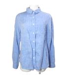 B&Y ユナイテッドアローズ BEAUTY&YOUTH ビューティー&ユース リネンシャツ 長袖 胸ポケット ブルー系 /X