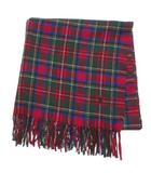 ラルフローレン RALPH LAUREN ブランケット ひざ掛け マフラー ストール チェック フリンジ ポニー刺繡 赤 緑 青 白 黄 /X ☆AA★