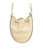 ザロウ THE ROW DRAWSTRING POUCH ドローストリング ポーチ レザー ショルダー バッグ エッグシェル