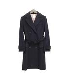 ポールスミス PAUL SMITH ウール トレンチコート 柄裏地 36 ネイビー