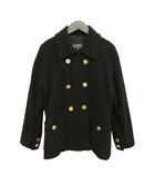 シャネル CHANEL ヴィンテージ ココシャネルコインボタン ダブルブレスト ジャケット コート ブラック