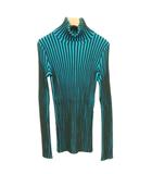 IM33KN515 リブニット プルオーバー セーター タートルネック 2 ダークグリーン ブルー