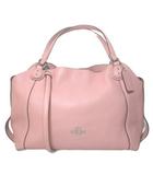 コーチ COACH 57124 イーディー レザー 2WAY ショルダーバッグ ハンドバッグ シボ革 チャーム 鞄 ピンク /X