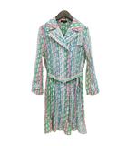 ユキトリイ YUKI TORII 20SS コレクションルック プリント トレンチコート スプリングコート プリーツ加工 M マルチカラー