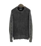 ショット SCHOTT DULL COLOR CABLE SWEATER ダルカラー ケーブル セーター コットン ウォッシュ加工 M ブラック系