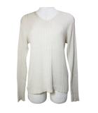 ブルックスブラザーズ BROOKS BROTHERS シルクニット プルオーバー 長袖 リブ Vネック L ベージュ /X