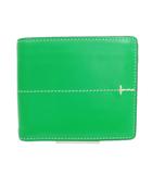 トッズ TOD'S XAMIMPBB300QNT 二つ折り財布 コンパクト財布 レザーウォレット グリーン